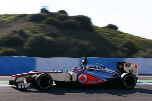 Jenson Button setting the pace in Jerez